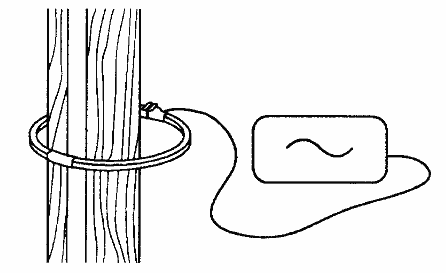 Ввод сигнала в кабели, спускающиеся по столбам 